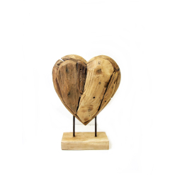 Serce z drewna tekowego na podstawie 40m